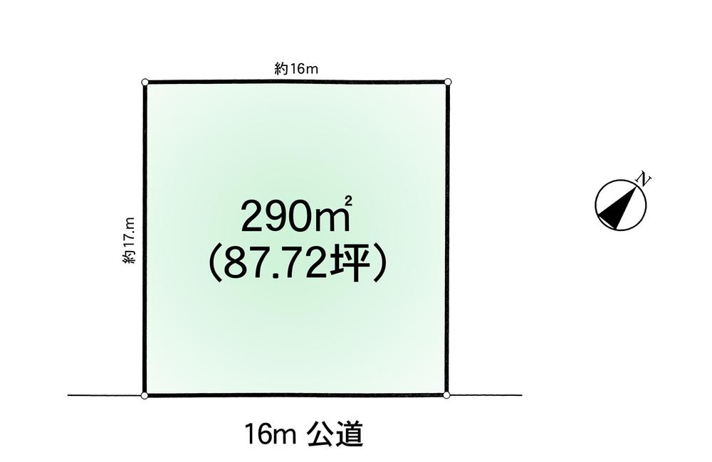 Compartment figure. Land price 36,900,000 yen, Land area 290 sq m