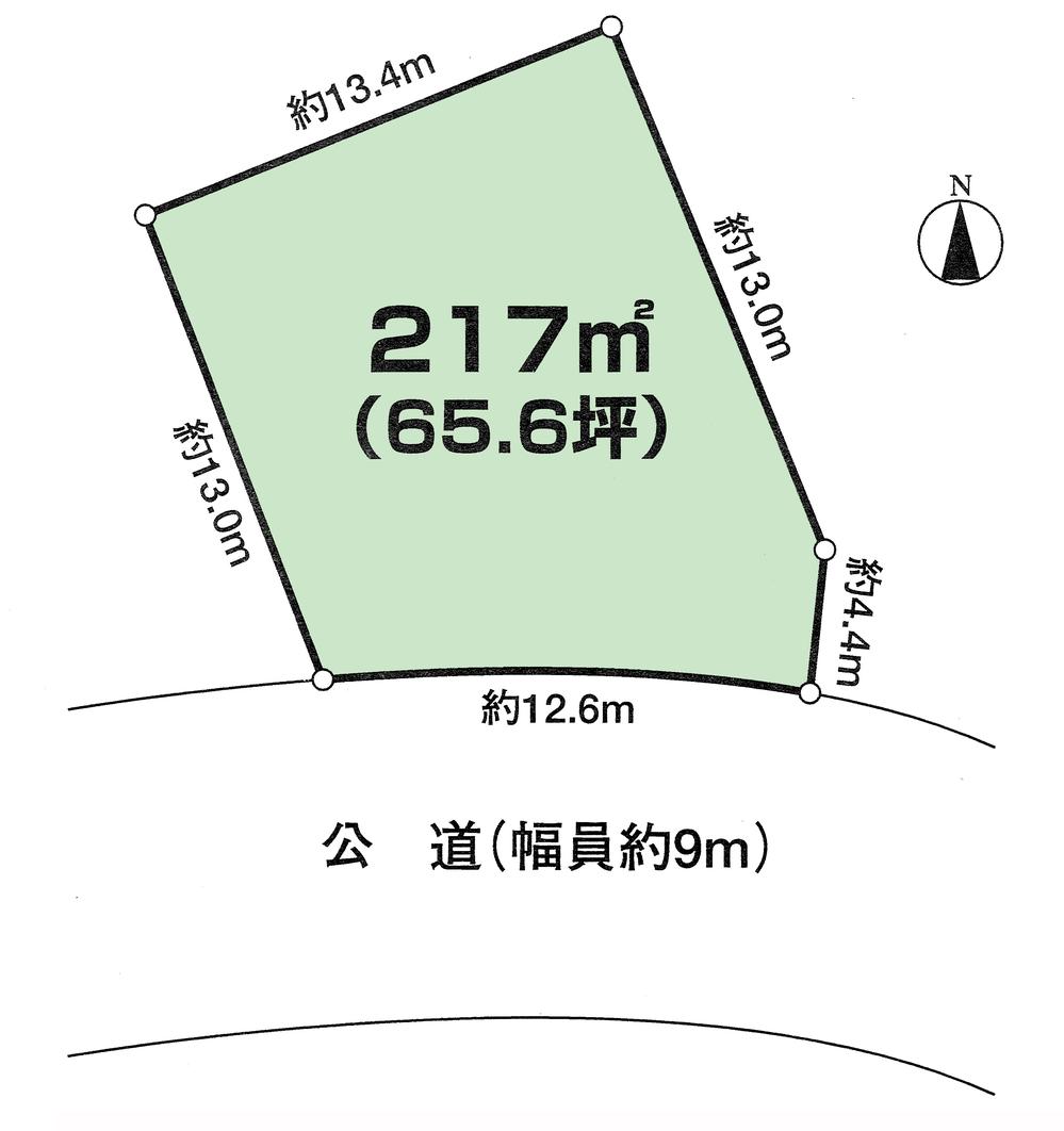 Compartment figure. Land price 21.5 million yen, Land area 217 sq m compartment view
