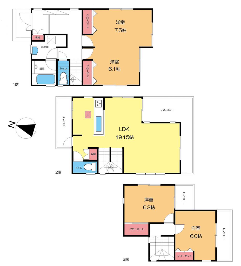 Floor plan. 29 million yen, 4LDK, Land area 105.18 sq m , Building area 114.11 sq m floor plan