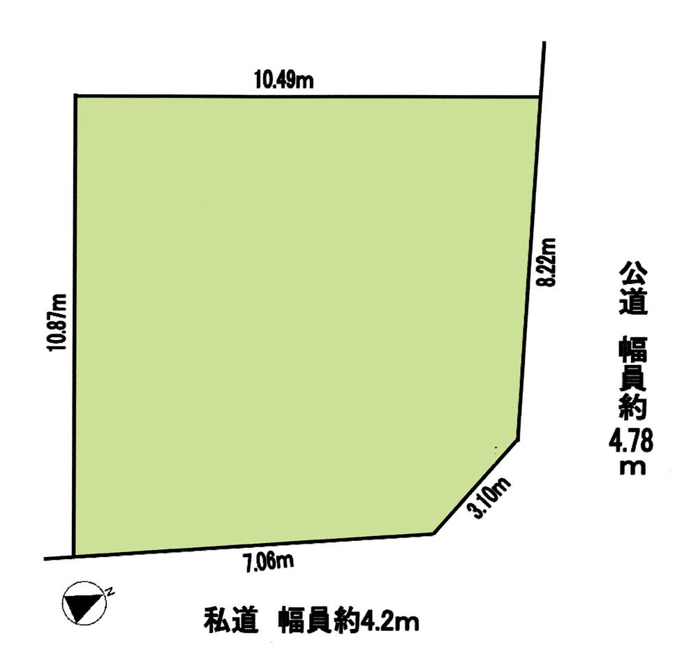 Compartment figure. Land price 5.7 million yen, Land area 100.38 sq m compartment view
