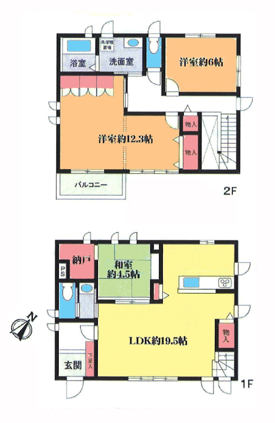Floor plan. 36 million yen, 3LDK, Land area 163.74 sq m , Building area 107.85 sq m floor plan