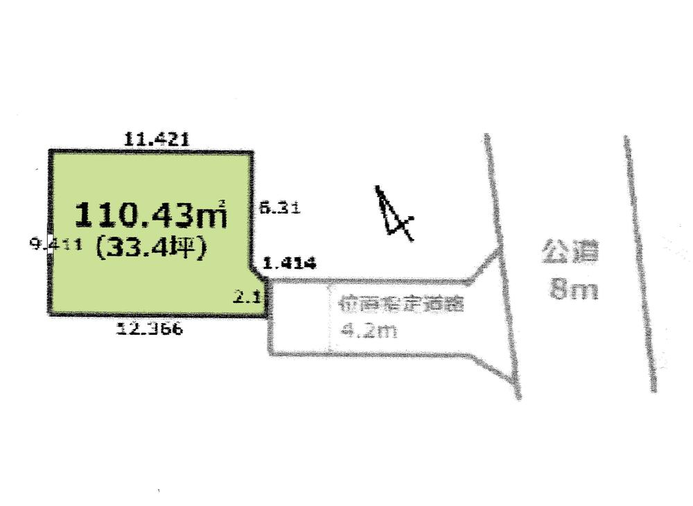 Compartment figure. Land price 6.8 million yen, Land area 110.43 sq m compartment view