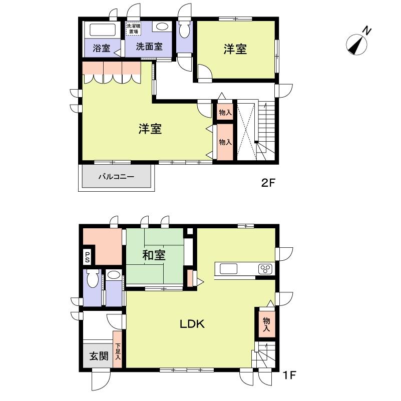 Floor plan. 36 million yen, 3LDK + S (storeroom), Land area 163.74 sq m , Building area 107.85 sq m