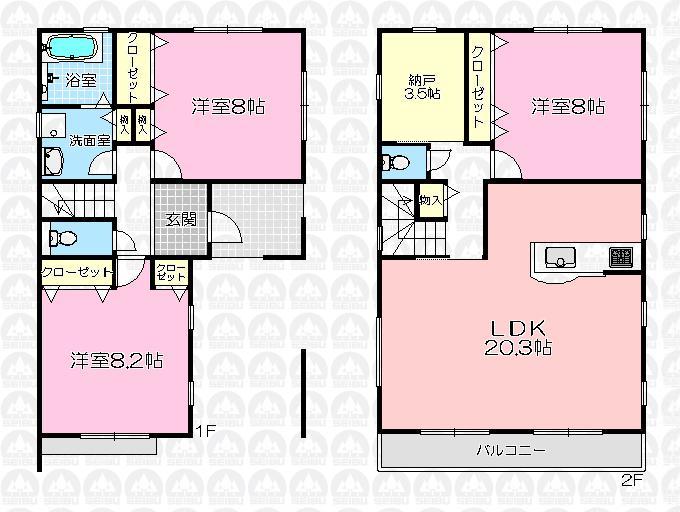 Floor plan. 23.8 million yen, 4LDK, Land area 100 sq m , Building area 118.29 sq m easy-to-use 4LDK LDK20 quires more
