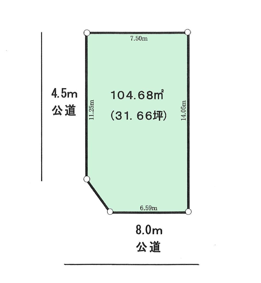Compartment figure. Land price 15 million yen, Land area 104.68 sq m