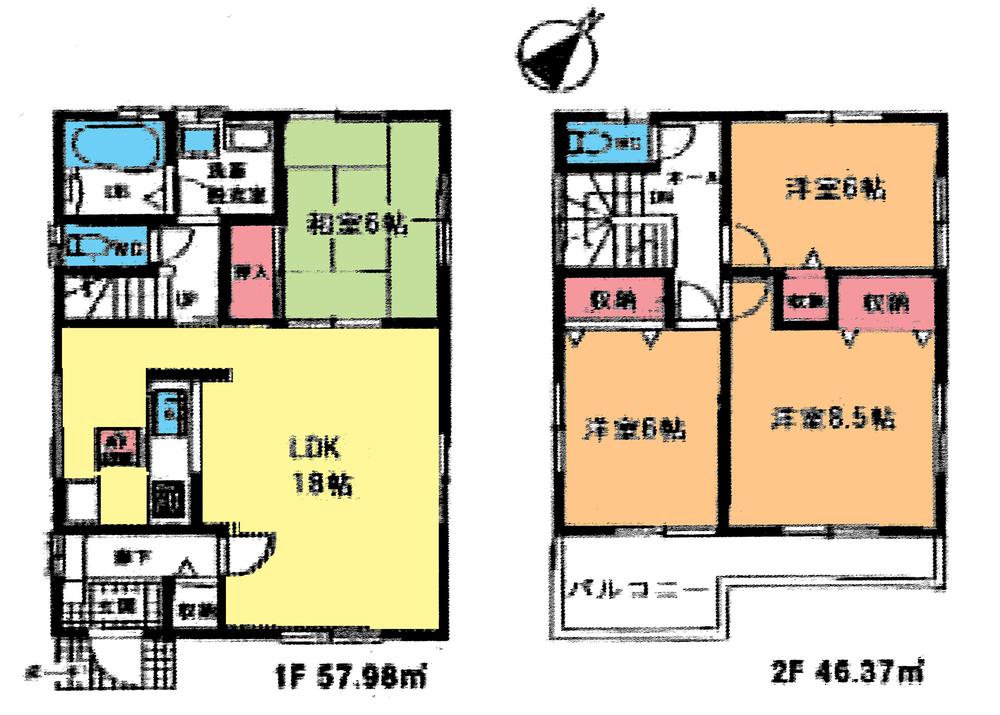 Floor plan. (7 Building), Price 26,800,000 yen, 4LDK, Land area 173.32 sq m , Building area 104.33 sq m