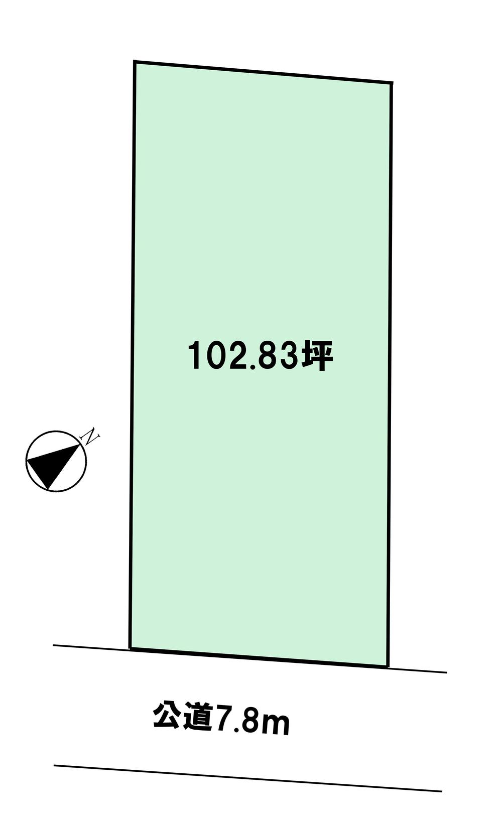 Compartment figure. Land price 52 million yen, Land area 339.94 sq m