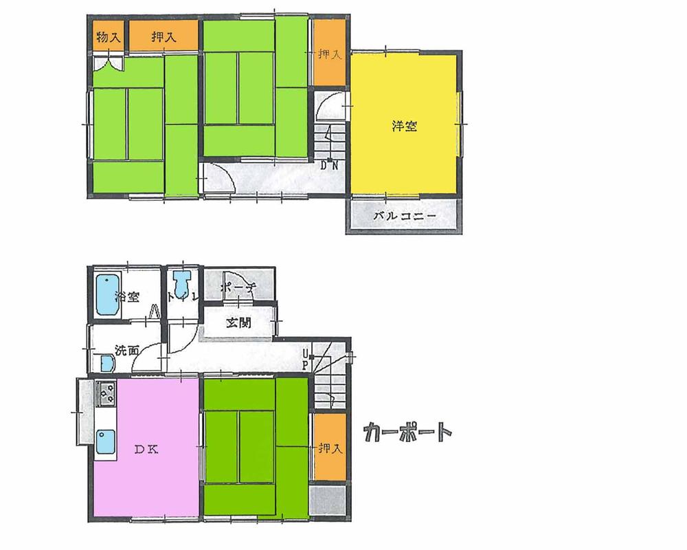 Floor plan. 13.8 million yen, 4DK, Land area 100.02 sq m , Building area 74.52 sq m