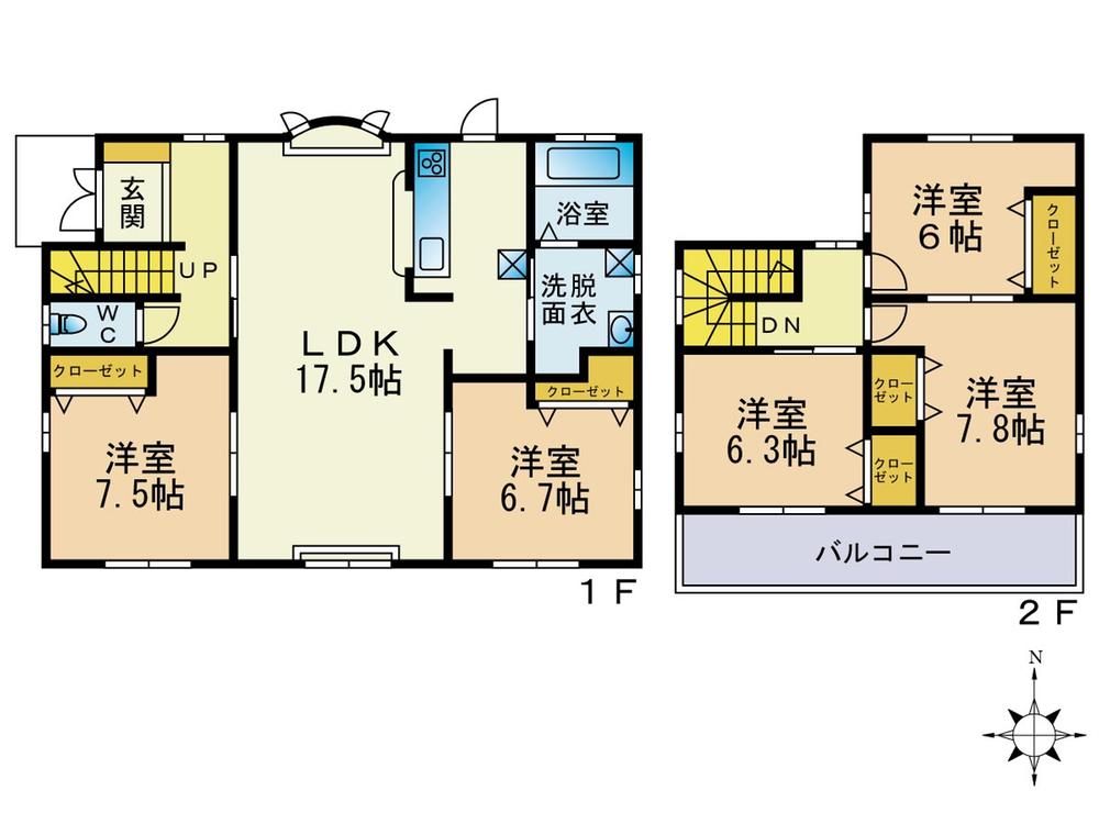 Floor plan. 59,800,000 yen, 5LDK, Land area 304 sq m , Building area 131.5 sq m