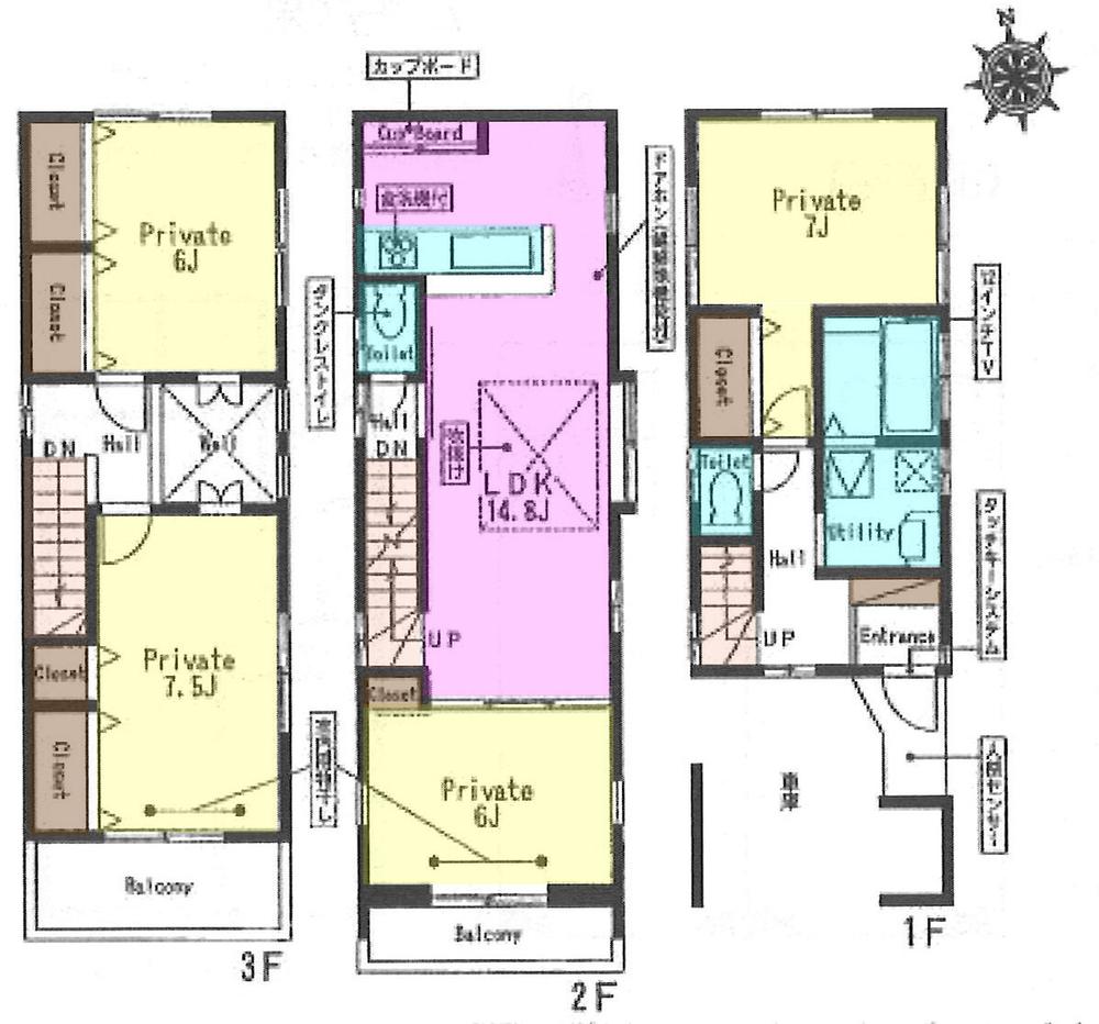 Floor plan. 39,500,000 yen, 4LDK, Land area 70 sq m , Building area 115.36 sq m