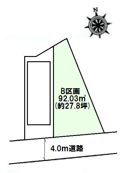 Compartment figure. Land price 29.5 million yen, Land area 92.03 sq m   ☆ Happy south road per yang ☆ 