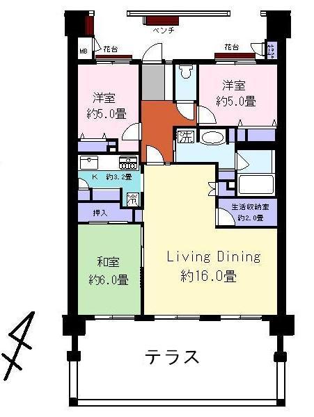 Floor plan. 3LDK + S (storeroom), Price 23,900,000 yen, Footprint 81 sq m , Balcony area 26.56 sq m