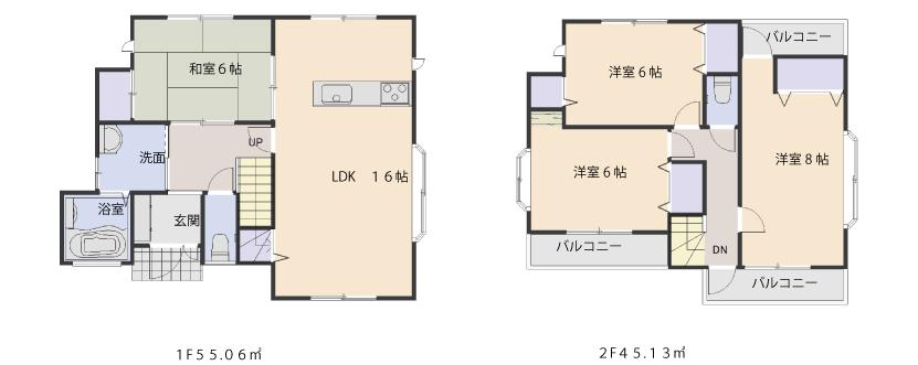 Floor plan. 28 million yen, 4LDK, Land area 134.24 sq m , 4LDK of building area 100.19 sq m (images) all room 6 Pledge or larger. Is life easy floor plan was thinking of the people who live. 