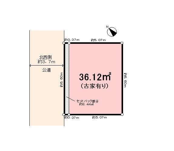 Compartment figure. Land price 6.8 million yen, Land area 36.12 sq m