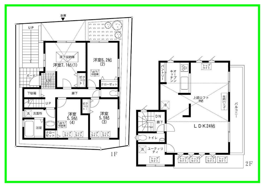 Floor plan. 43,800,000 yen, 4LDK + S (storeroom), Land area 106.56 sq m , Building area 126.42 sq m
