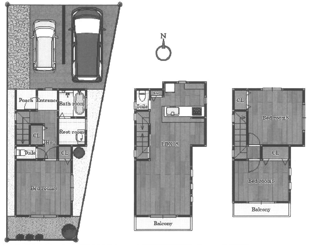 Floor plan. 36,800,000 yen, 3LDK, Land area 87.15 sq m , Building area 97 sq m