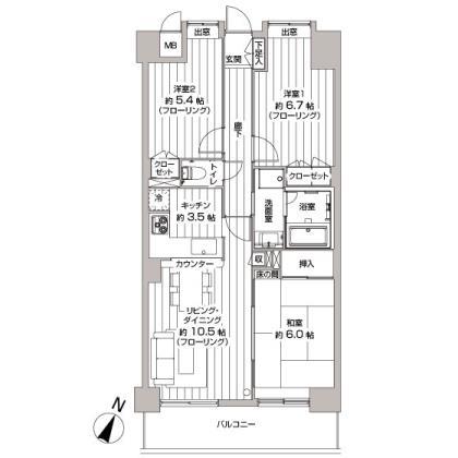 Floor plan. 3LDK, Price 21,800,000 yen, Occupied area 71.01 sq m , Good per sun at the balcony area 9.15 sq m southeast!