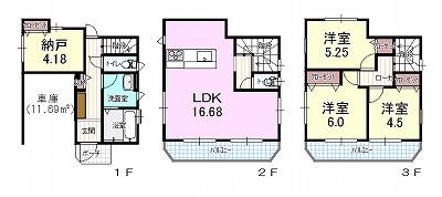 Floor plan. (10 Building), Price 43,800,000 yen, 3LDK+S, Land area 60.05 sq m , Building area 103.08 sq m