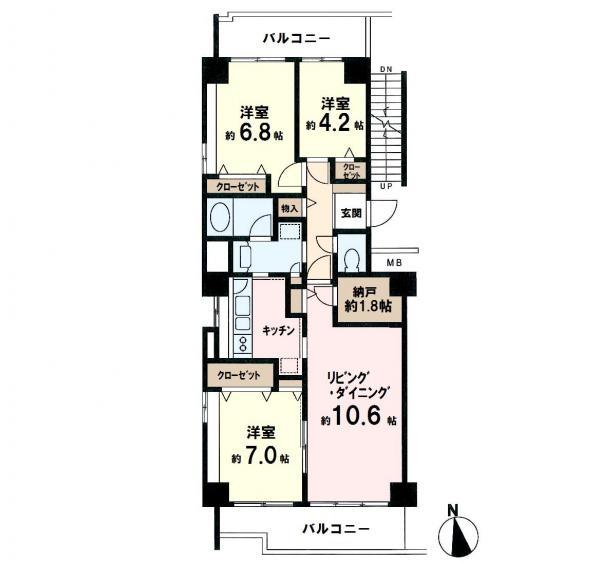 Floor plan. 3LDK+S, Price 38,800,000 yen, Occupied area 79.54 sq m , For good views of the balcony area 15.46 sq m top floor. Please look at the view from the 15th floor