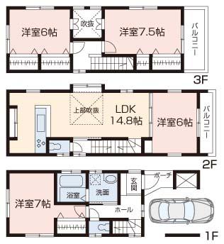 Floor plan. 39,500,000 yen, 4LDK, Land area 70 sq m , Building area 115.09 sq m floor plan
