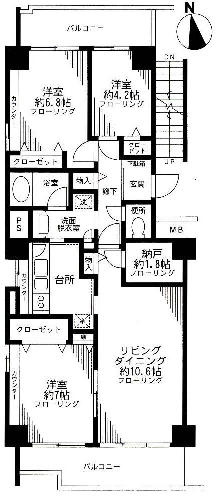 Floor plan. 3LDK + S (storeroom), Price 38,800,000 yen, Occupied area 79.54 sq m , Balcony area 15.46 sq m floor plan