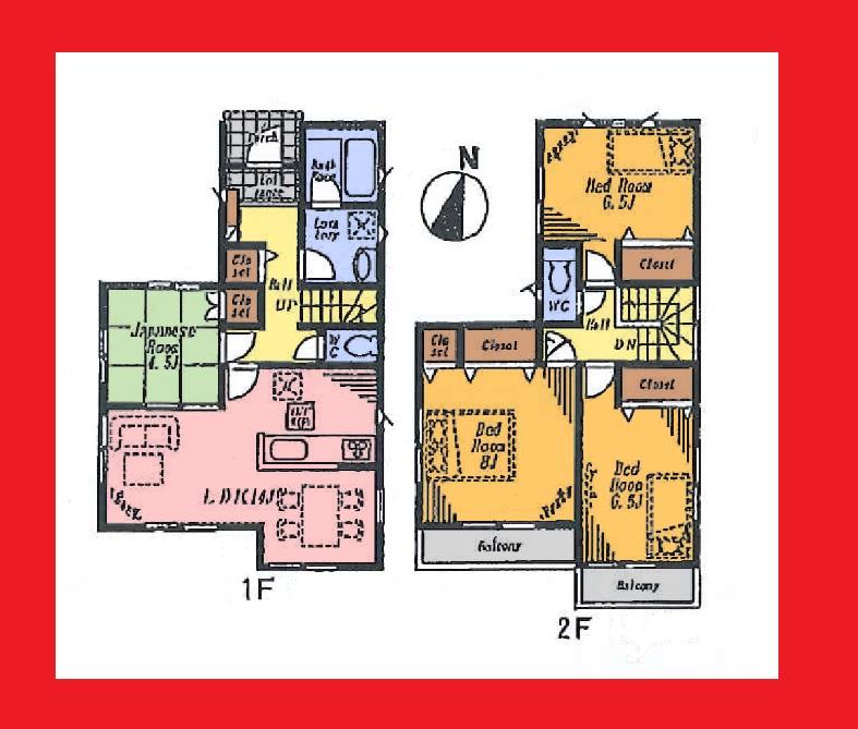 Floor plan. (18 Building), Price 40,800,000 yen, 4LDK, Land area 100.1 sq m , Building area 93.96 sq m