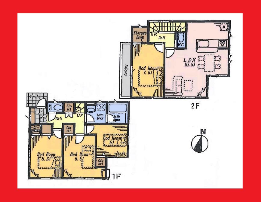 Floor plan. (4 Building), Price 40,800,000 yen, 4LDK+S, Land area 100.1 sq m , Building area 94.36 sq m