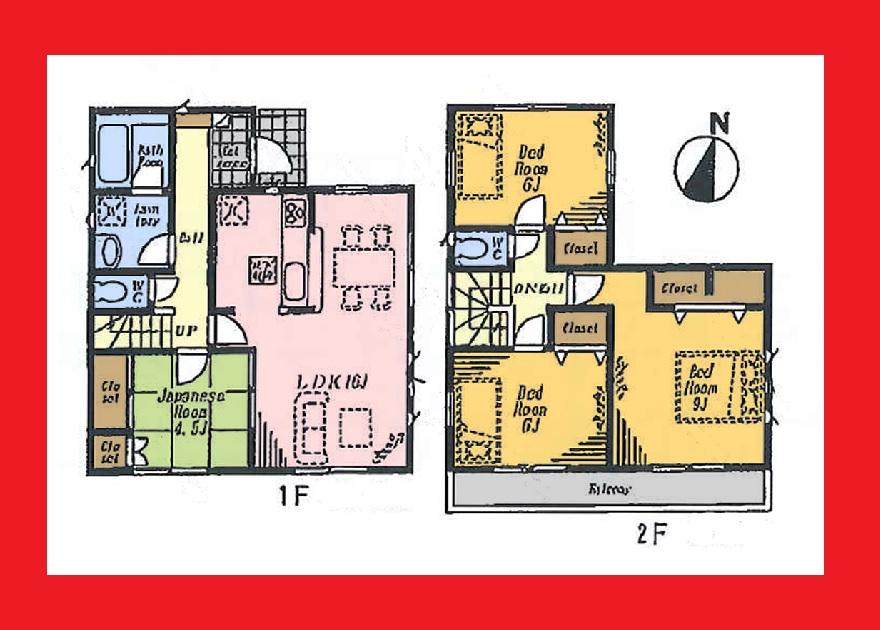 Floor plan. (8 Building), Price 43,800,000 yen, 4LDK, Land area 100.09 sq m , Building area 96.79 sq m