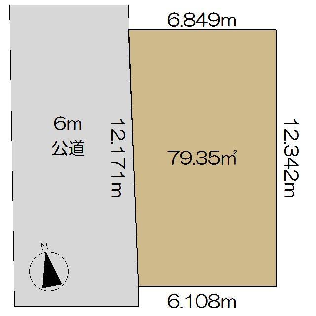 Compartment figure. Land price 21.5 million yen, Land area 79.35 sq m
