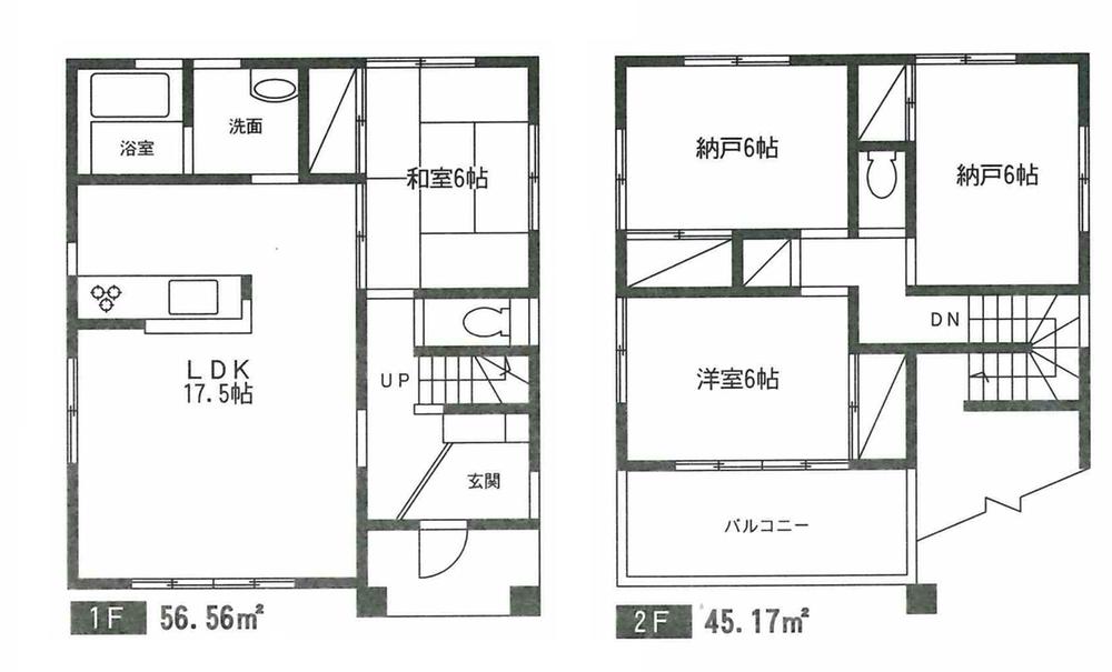 Floor plan. 36,800,000 yen, 4LDK, Land area 100 sq m , Building area 101.73 sq m