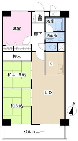 Floor plan. 3LDK, Price 16,900,000 yen, Occupied area 65.56 sq m , Balcony area 7.36 sq m