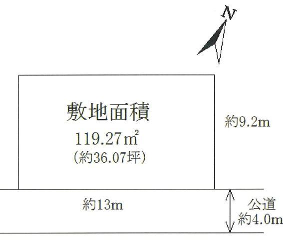 Compartment figure. Land price 45 million yen, Land area 119.27 sq m