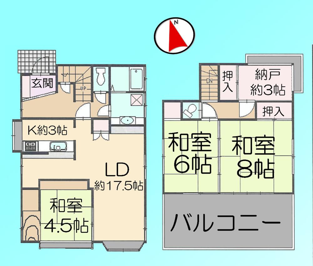 Floor plan. 34 million yen, 3LDK + S (storeroom), Land area 102 sq m , Building area 100.19 sq m