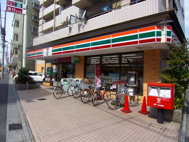 Convenience store. Seven-Eleven Kawaguchi Shibashin the town store (convenience store) to 605m