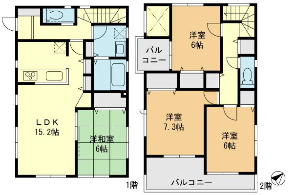 Floor plan. Price 28.8 million yen, 4LDK, Land area 108.71 sq m , Building area 99.77 sq m