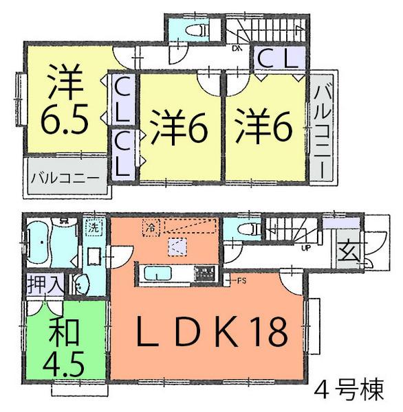 Floor plan. 23.8 million yen, 4LDK, Land area 136.55 sq m , All room storage space glad also to building area 96.05 sq m children's room