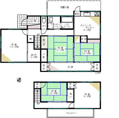 Floor plan. 34,800,000 yen, 5DK + S (storeroom), Land area 294 sq m , Building area 136.22 sq m