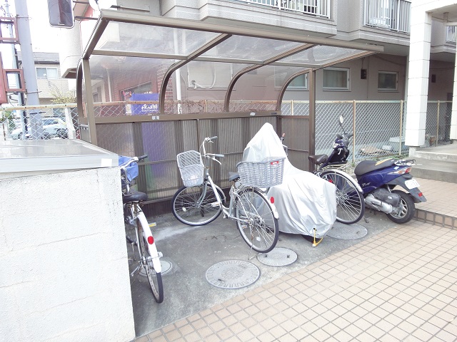Other common areas. Bicycle parking lot is equipped with roof.