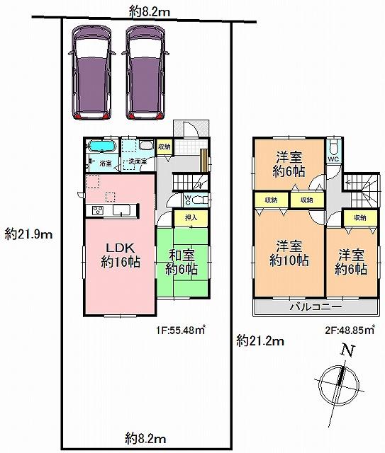 Floor plan. 30,800,000 yen, 4LDK, Land area 179 sq m , Building area 104.33 sq m