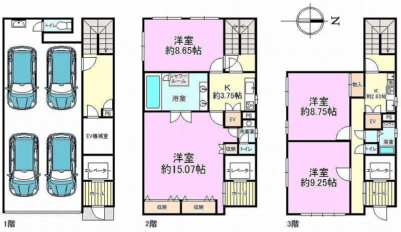 Floor plan. 29,800,000 yen, 3LDK, Land area 132.33 sq m , Building area 267.7 sq m