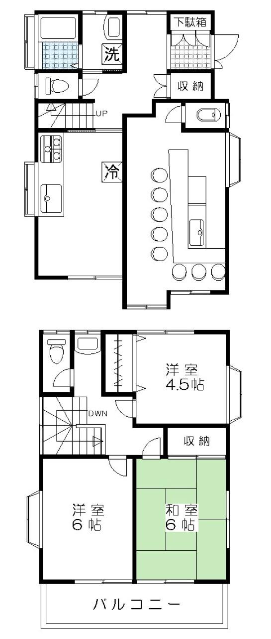 Floor plan. 19,800,000 yen, 3DK, Land area 100 sq m , Building area 96.46 sq m floor plan