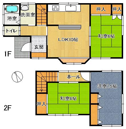 Floor plan. 17 million yen, 3LDK, Land area 100.05 sq m , Building area 70.39 sq m storage rich 3LDK!