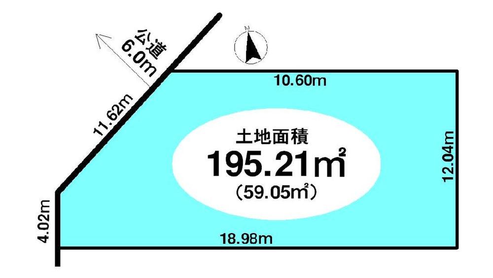 Compartment figure. Land price 37,800,000 yen, Land area 195.21 sq m