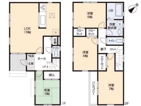 Floor plan. 24,900,000 yen, 4LDK, Land area 99.77 sq m , Building area 96.05 sq m floor plan