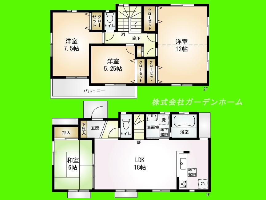 Floor plan. (2), Price 28,900,000 yen, 5LDK, Land area 156.11 sq m , Building area 111.37 sq m
