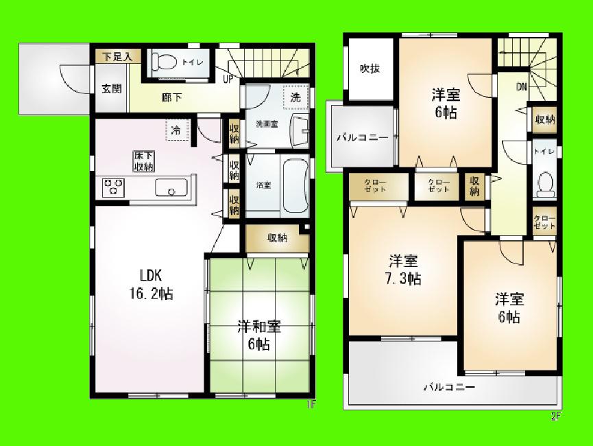 Floor plan. Price 28.8 million yen, 4LDK, Land area 108.71 sq m , Building area 98.77 sq m