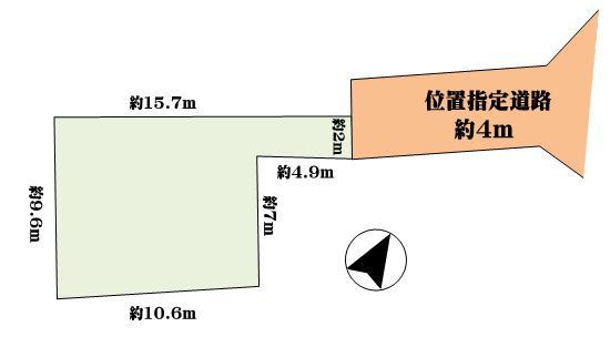Compartment figure. Land price 12.4 million yen, Land area 109 sq m