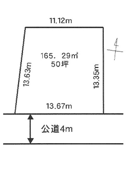Compartment figure. Land price 28 million yen, Land area 165.29 sq m compartment view
