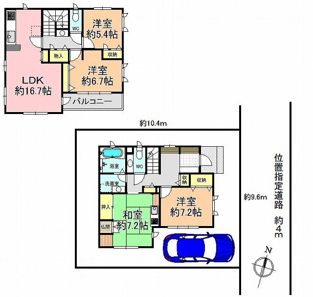 Floor plan. 29,800,000 yen, 4LDK, Land area 99.96 sq m , Building area 113.92 sq m