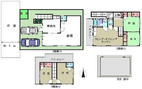 Floor plan. 33,900,000 yen, 4LDK, Land area 142.16 sq m , Building area 175.48 sq m